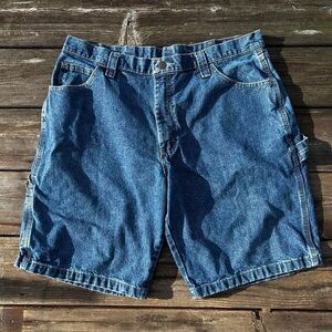 Wrangler Men's Denim Carpenter Shorts - Medium Blue
